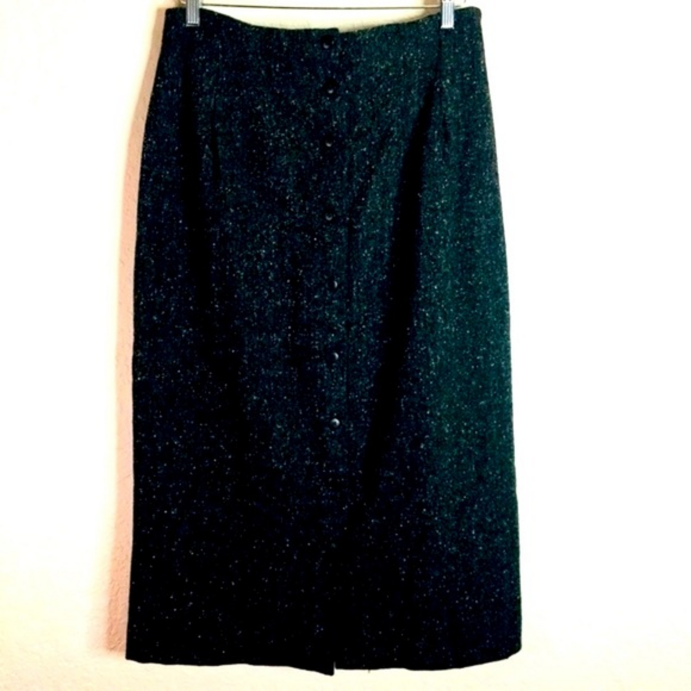 NORTHERN ISLES Wool Button Down Pencil‎ Skirt